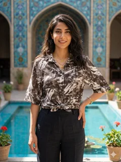 Butterfly Knot Blouse شومیز گره ای مدل پروانه