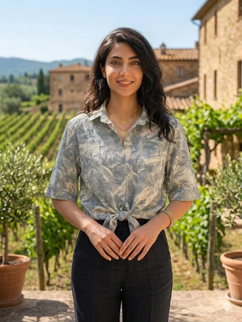 Butterfly Knot Blouse شومیز گره ای مدل پروانه