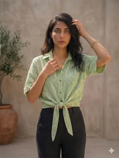 Butterfly Knot Blouse شومیز گره ای مدل پروانه