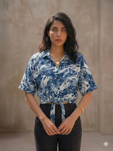 Butterfly Knot Blouse شومیز گره ای مدل پروانه