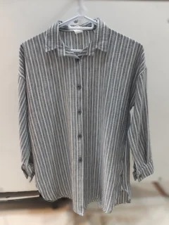 شومیز نخ پنبه راه راه خنک و شیک│Cool & Stylish Striped Cotton Blouse