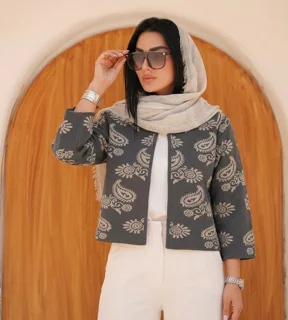 ژاکت بافت نیم تنه زنانه کرال