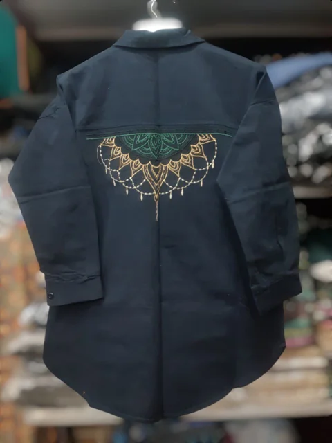 مانتو کتان گلدوزی Embroidered Cotton Women’s Mantle