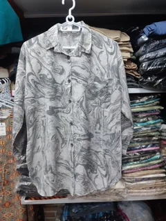 شومیز نخی طرح آبرنگی│Watercolor Pattern Cotton Women’s Blouse