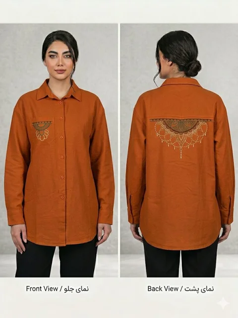 مانتو کتان گلدوزی Embroidered Cotton Women’s Mantle