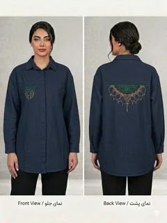 مانتو کتان گلدوزی Embroidered Cotton Women’s Mantle
