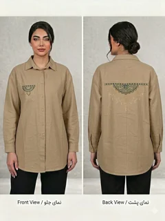 مانتو کتان گلدوزی Embroidered Cotton Women’s Mantle