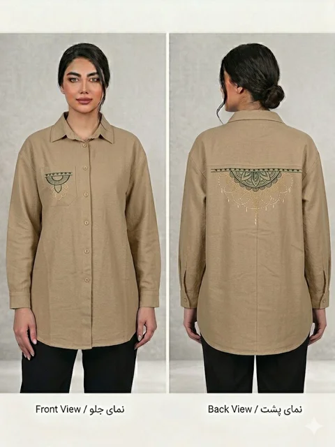 مانتو کتان گلدوزی Embroidered Cotton Women’s Mantle