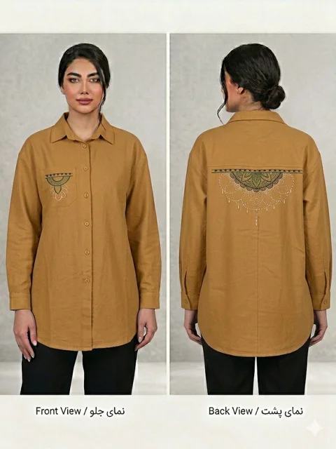 مانتو کتان گلدوزی Embroidered Cotton Women’s Mantle