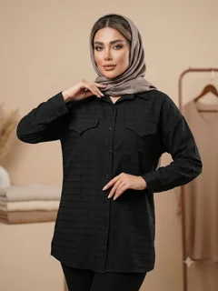 شومیز مشکی گلدوزی با کیفیت