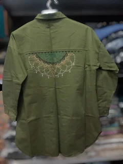 مانتو کتان گلدوزی Embroidered Cotton Women’s Mantle