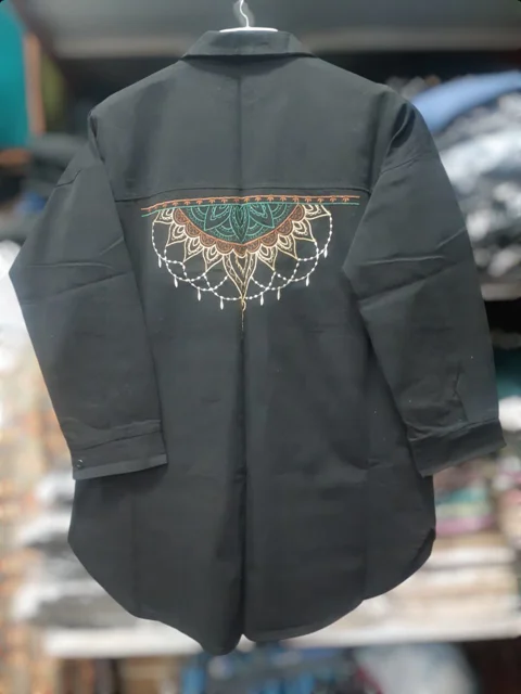 مانتو کتان گلدوزی Embroidered Cotton Women’s Mantle